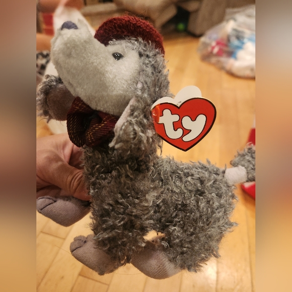 Ty Cherie gray French poodle ooh lala paris vintage beanie babies - Picture 1 of 11